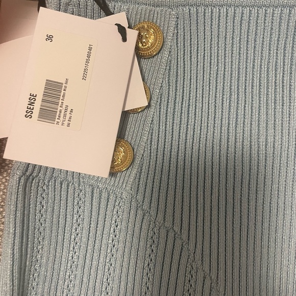 Balmain blue button MIDI skirt - Picture 2 of 3